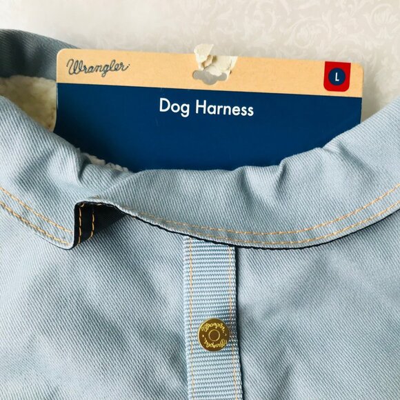 Wrangler Wash Denim Dog Winter Vest Harness w lined Size : L up to 50-90 Lbs - Picture 4 of 4